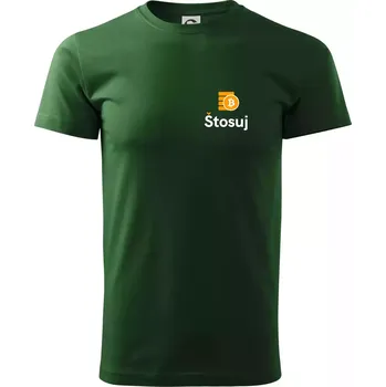 Pánské tričko Štosuj - Logo jen na prsu - Triko extra velké (5-8XL) - 7XL ( Lahvově zelená )