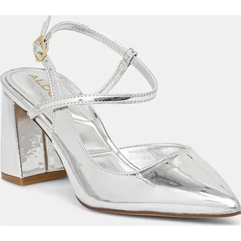 Dámské lodičky Lodičky Aldo LAURA stříbrná barva, na podpatku, s odkrytou patou, 13984699 SLV, EUR 39