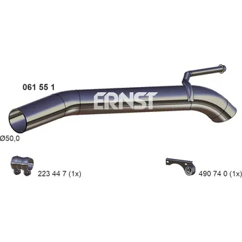 Přední díl výfuku Výfuková trubka ERNST 061551