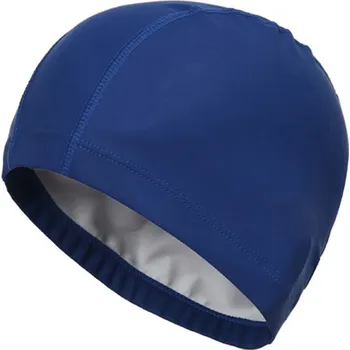 Plavecká čepice PU látková plavecká čepice Unisex čepice na plavání Odolná vůči vodě Elastická čepice na vlasy do bazénu Sportovní koupání tmavě modrá