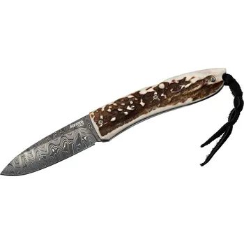kapesní nůž Lionsteel Opera Damascus Heinsgringla Stag Rukojeť, dřevěná krabička 8800D CE