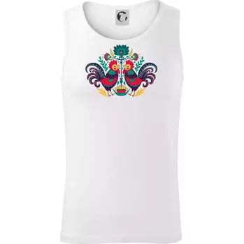 Folklor - Slepice barevné - Tílko pánské Core - M ( Bílá )