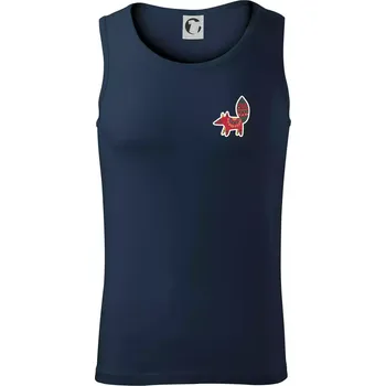 Folklor na prsu liška - Tílko pánské Core - L ( Námořní modrá (velmi tmavá - téměř černá) )