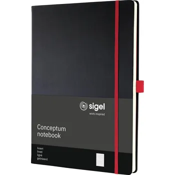 Zápisník Sigel CONCEPTUM Notebook Red Edition, A4, záznamní kniha linkovaná, 194 listů