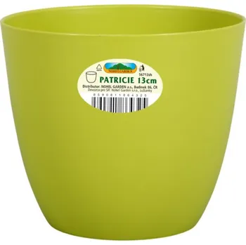 Obal na květináč Obal na květník PATRICIE plastový zelený d18x16cm
