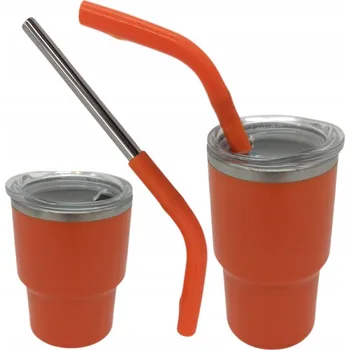 Termohrnek TERMOHRNEK / SKLENICE S KOVOVÝM BRČKEM NA NÁPOJE, PANÁKY, 7 CM