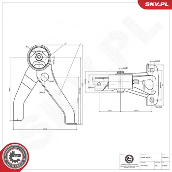 Silentblok motoru Zavěšení a uložení motoru ESEN SKV 75SKV225