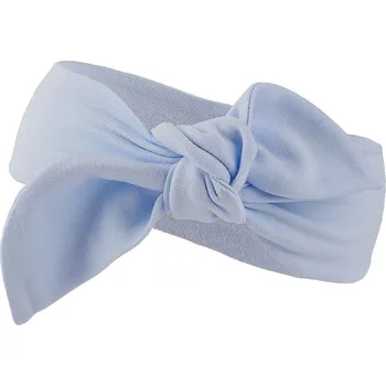 Čelenka Bavlněná čelenka pro miminko - uzel, barva 3 modrá světlá