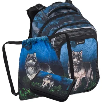 Bagmaster LUMI 24 F malý školní set pro prvňáčky – vlk + Sleva 5% s kódem AKCE5
