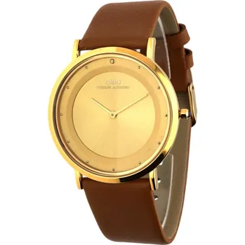 Hodinky MPM Elegantní dámské hodinky se zlatým pouzdrem a koženým řemínkemW02X.11039.B