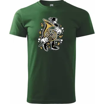 Pánské tričko Trubkanátor - Triko extra velké (5-8XL) - 6XL ( Lahvově zelená )