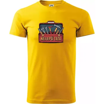 Pánské tričko Nejlepší táta - nářadí - Triko extra velké (5-8XL) - 8XL ( Žlutá )