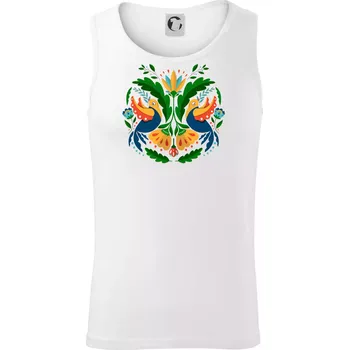 Pánské termoprádlo Folklor - dvě holubice - Tílko pánské Core - S ( Bílá )