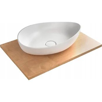Umyvadlo Umyvadlo na desku asymetrické Kolpasan 37 cm bílé