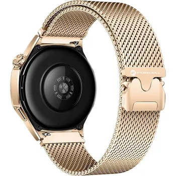Řemínek na hodinky FORCELL F-DESIGN FS10 ocelový řemínek pro hodinky SAMSUNG Watch 22 mm zlatý