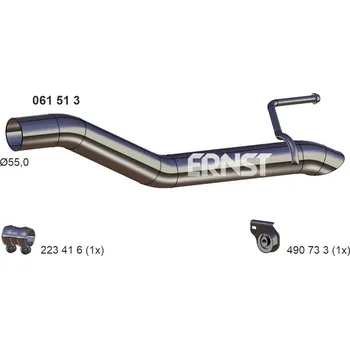 Přední díl výfuku Výfuková trubka ERNST 061513