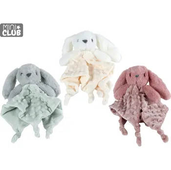 Hračka pro kojence Mikro trading Mini Club - Zajíček usínáček plyšový s texturou - 26 cm