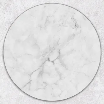 Kuchyňské prkénko Kulaté skleněné prkénko na krájení a servírování Skandinávský mramor ø 40 cm