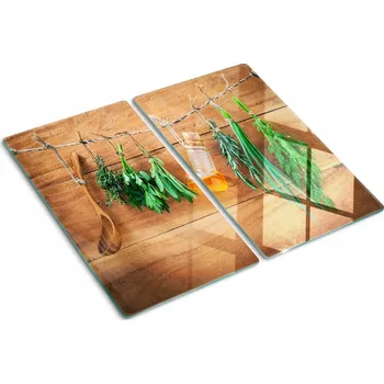 Obraz Skleněná deska dekorace na sporák Sušené bylinky 2x30x52