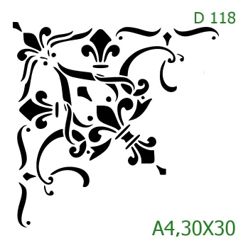 Šablona D 118 - A4 , Nelepící folie