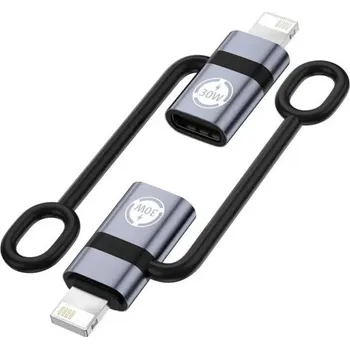 Datový kabel Lightning na USB 2.0 adaptér s OTG funkcí Rychlé 3A nabíjení Převodník pro iPhone 14 Pro iPad a připojení USB zařízení šedá