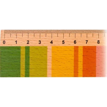 DŘEVĚNÉ PRAVÍTKO FOLK - 20 CM - LOUCKÝ VZOR (PASEK)