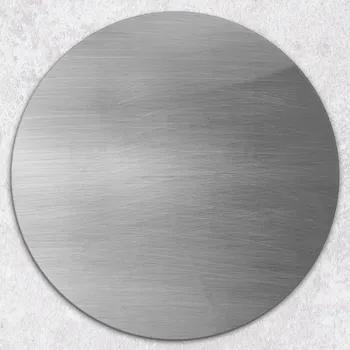 Kuchyňské prkénko Kulaté Skleněné Krájecí Prkénko do Kuchyně s Grafikou, Silný Kov, průměr 40 cm