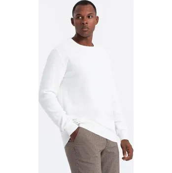 Pánský svetr Ombre Clothing Jedinečný pletený bílý svetr V1 SWSW-0110