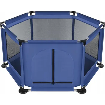 Dětská ohrádka Modrá ohrádka s konstrukcí 125x115x65 cm