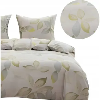 Povlečení Sada Povlečení 3D 140x200 1x70/80 Lístky Bavlněný Satén 3099