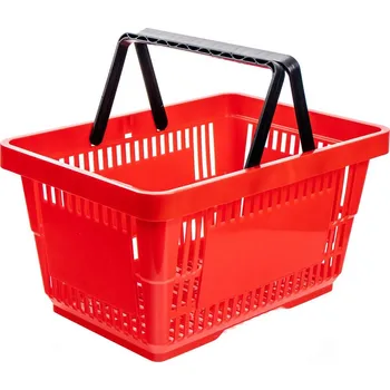 Skladový kontejner Mobler Nákupní košík 22L 22x30x43 cm - červená