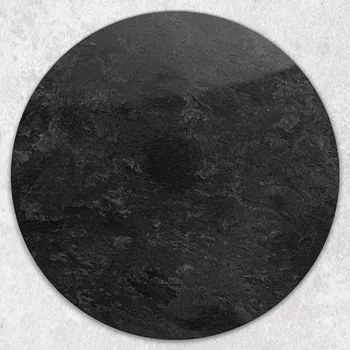 Kuchyňské prkénko Kulaté tvrzené skleněné kuchyňské prkénko s grafikou tmavého kamene, průměr 40 cm
