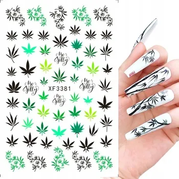 Samolepicí Samolepky na zdobení nehtů - Vzory, Léto, Listy, Bylinky