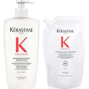 Kosmetická sada Kérastase Première Bain Décalcifiant Réparateur šamponová lázeň pro poškozené vlasy 500 ml + Kérastase Première Bain Décalcifiant Réparateur šamponová lázeň pro poškozené vlasy 500 ml kosmetická sada