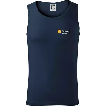 Štosuj s námi - logo na prsu - Tílko pánské Core - M ( Námořní modrá (velmi tmavá - téměř černá) )