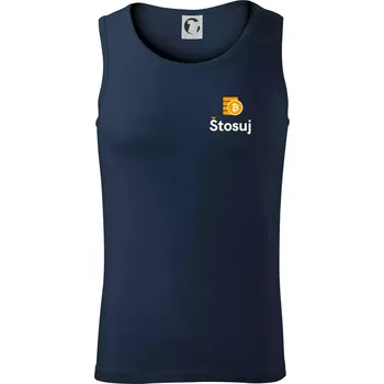 Štosuj - Logo na prso + záda - Tílko pánské Core - 2XL ( Námořní modrá (velmi tmavá - téměř černá) )