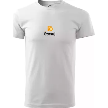 Pánské tričko Stosuj - logo čtvercové - Triko extra velké (5-8XL) - 7XL ( Bílá )