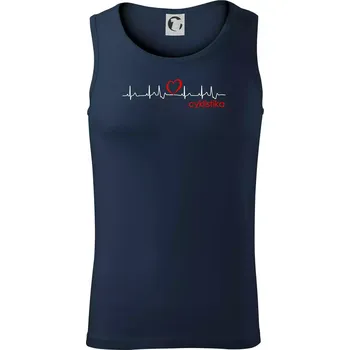 Pánská móda Moje srdce bije pro cyklistiku - Tílko pánské Core - 2XL ( Námořní modrá (velmi tmavá - téměř černá) )