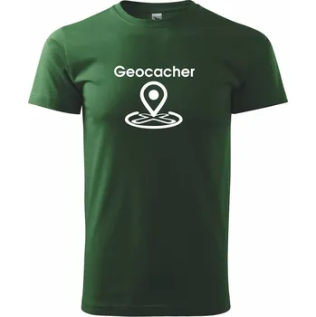 Geocacher maps - Triko extra velké (5-8XL) - 6XL ( Lahvově zelená )