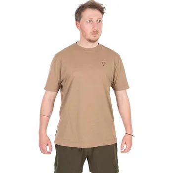 Rybářské oblečení Fox Tričko Collection T-Shirt Tan Ltd Velikost: L