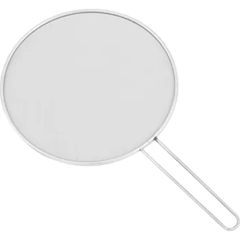 Cedník a síto Nerezová síťovina proti stříkajícímu oleji Ø29 cm Kuchyňský kryt na pánev s jemnými oky Rukojeť 16,5 cm Odolná proti žáru