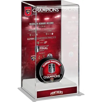 Puk Fanatics Vitrína na puk (bez puku) Florida Panthers NHL 2025 Stanley Cup Champions Logo Deluxe Tall Hockey Puck Case