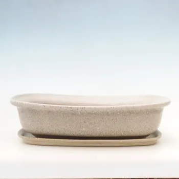 Květináč Bonsai miska + podmiska H10 - 37 x 28 x 9 cm. - béžová