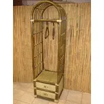 Axin Trading s.r.o. Ratanová police s věšákem hnědá 6847