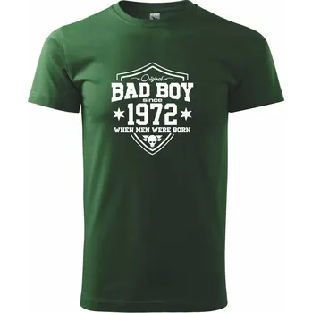 Pánské tričko Bad boy since 1972 - Triko extra velké (5-8XL) - 6XL ( Lahvově zelená )
