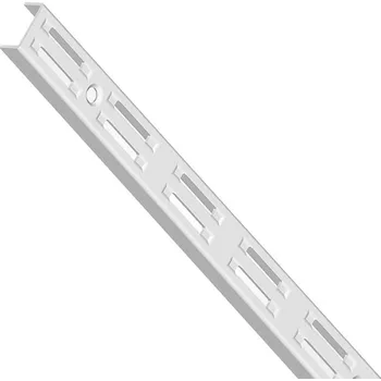 Dílenský regál Walteco Lišta dvouřadá 25x12mm, 500mm, bílá