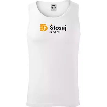 Štosuj s námi - logo velké - Tílko pánské Core - 2XL ( Bílá )
