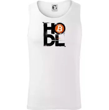 Hodl velký nápis a logo BTC - Tílko pánské Core - L ( Bílá )
