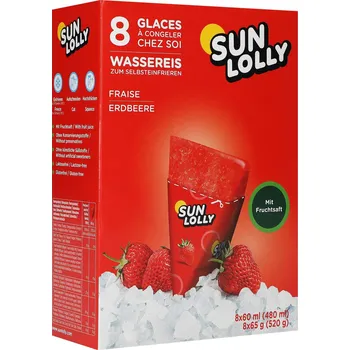 Zmrzlina SUN LOLLY ZMRZLINA k domácímu zmrazení JAHODA 8 ks
