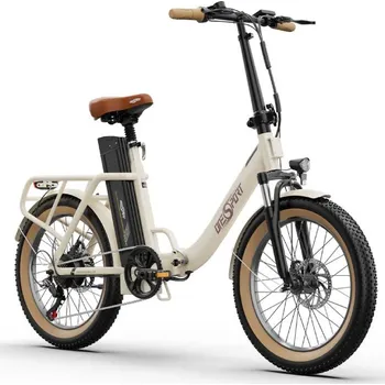 Elektrokolo Skládací městské elektrokolo OT16-2 Béžová - Bílá